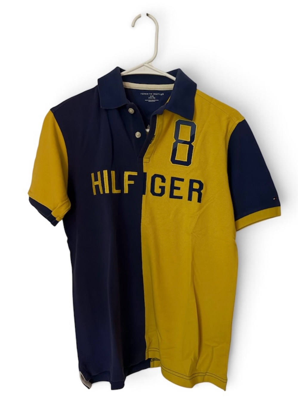 Tommy Hilfiger Two-Tone Polo - Navy & Mustard